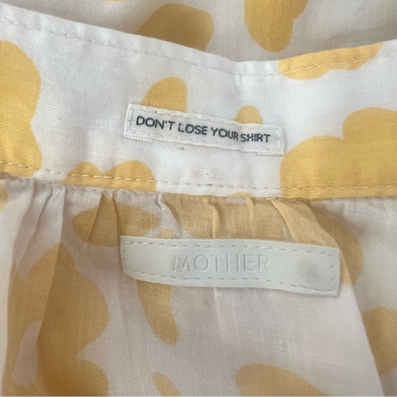 MOTHER The Sunburst Leopard Floral Wash 100% Cotton Button Down Blouse Top SizeM - Picture 7 of 8